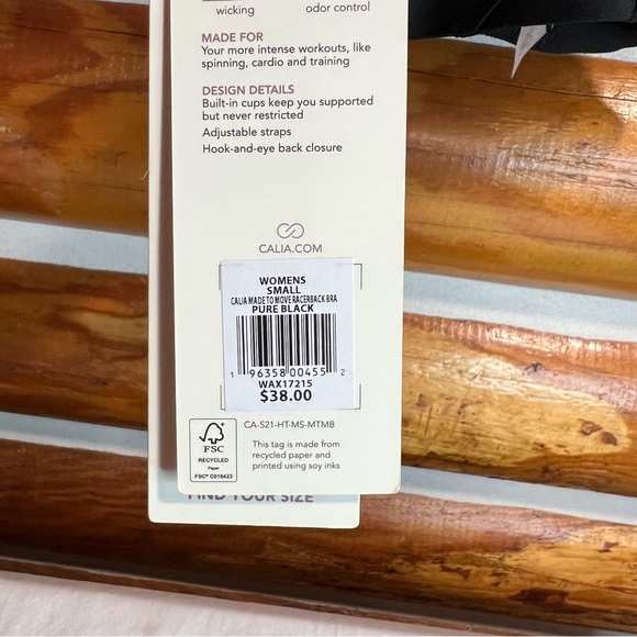 Calia Black Sports Bra - Picture 3 of 4